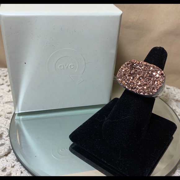 Vicenza Jewelry - NWT QVC Vicenza Sterling. Drusy quartz ring.